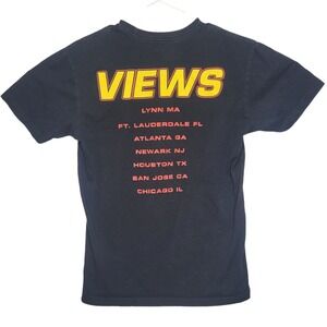 Views Tour T-Shirt‎ Short Sleeve Black Graphic Men's Size Small Cotton